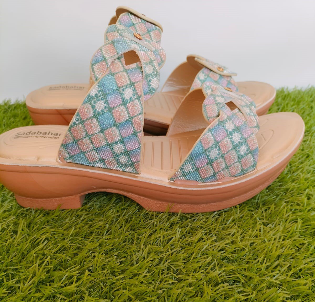 Double Strap High Heel Slipper